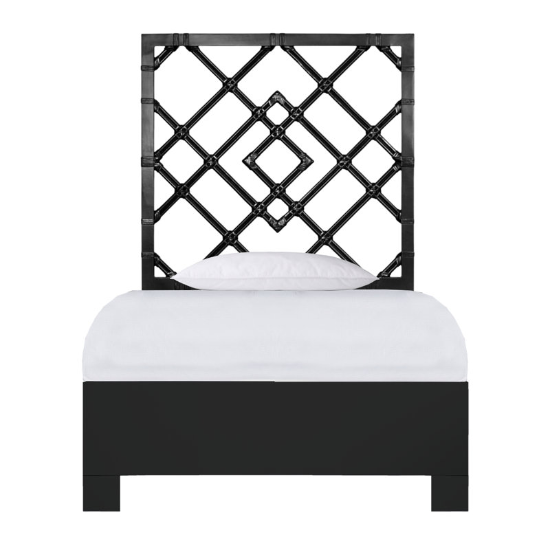 Darien Low Profile Standard Bed, Twin XL, Black