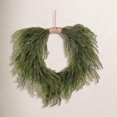  30" Green Norfolk Pine Wreath.