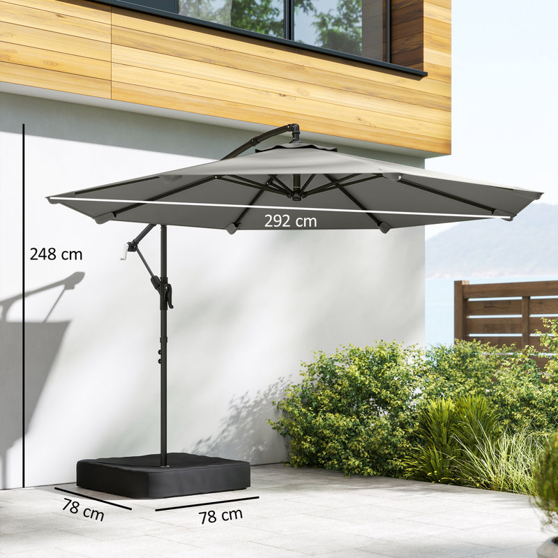 323cm Cantilever Parasol, Grey