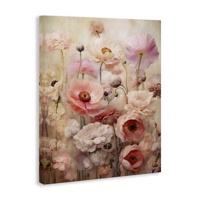 «Pink Flower Garden», art mural sur toile par RileyB