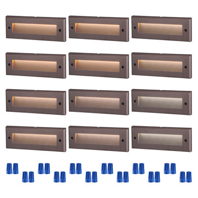 Modern 9-Inch Oil-Rubbed Bronze Low Voltage LED Step Light, 5 Color Temperatures