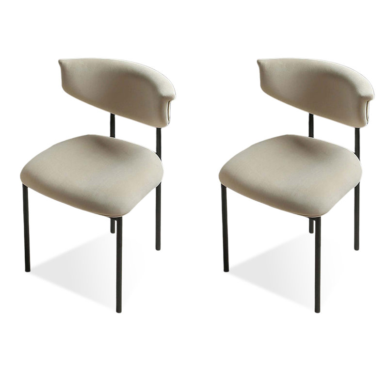 Ensemble de 2 chaises d'appoint Modern Beige