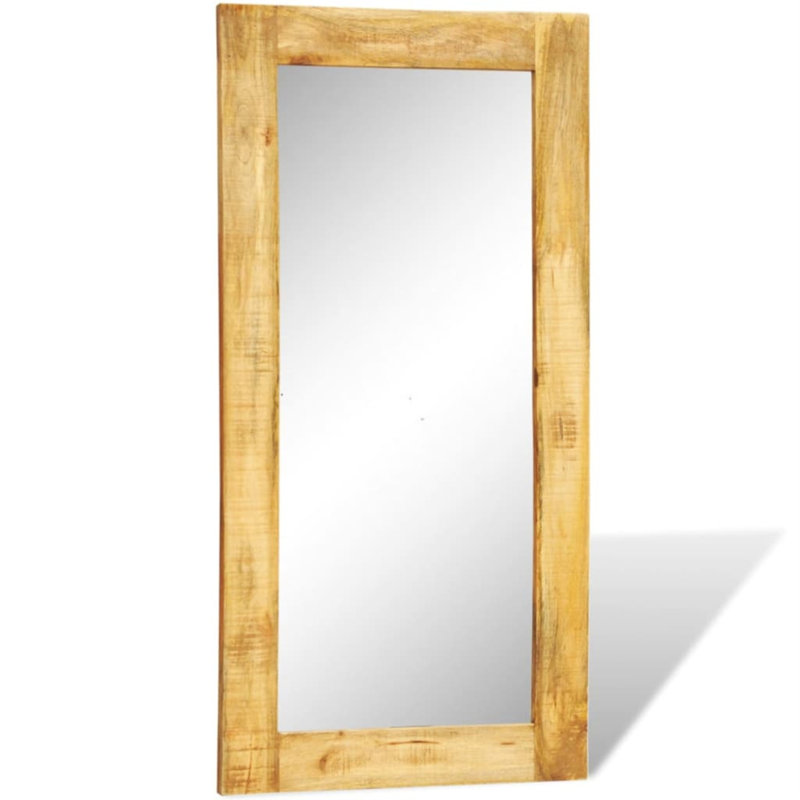 Solid Wood Framed Rectangle Wall Mirror 47.2" x 23.6"