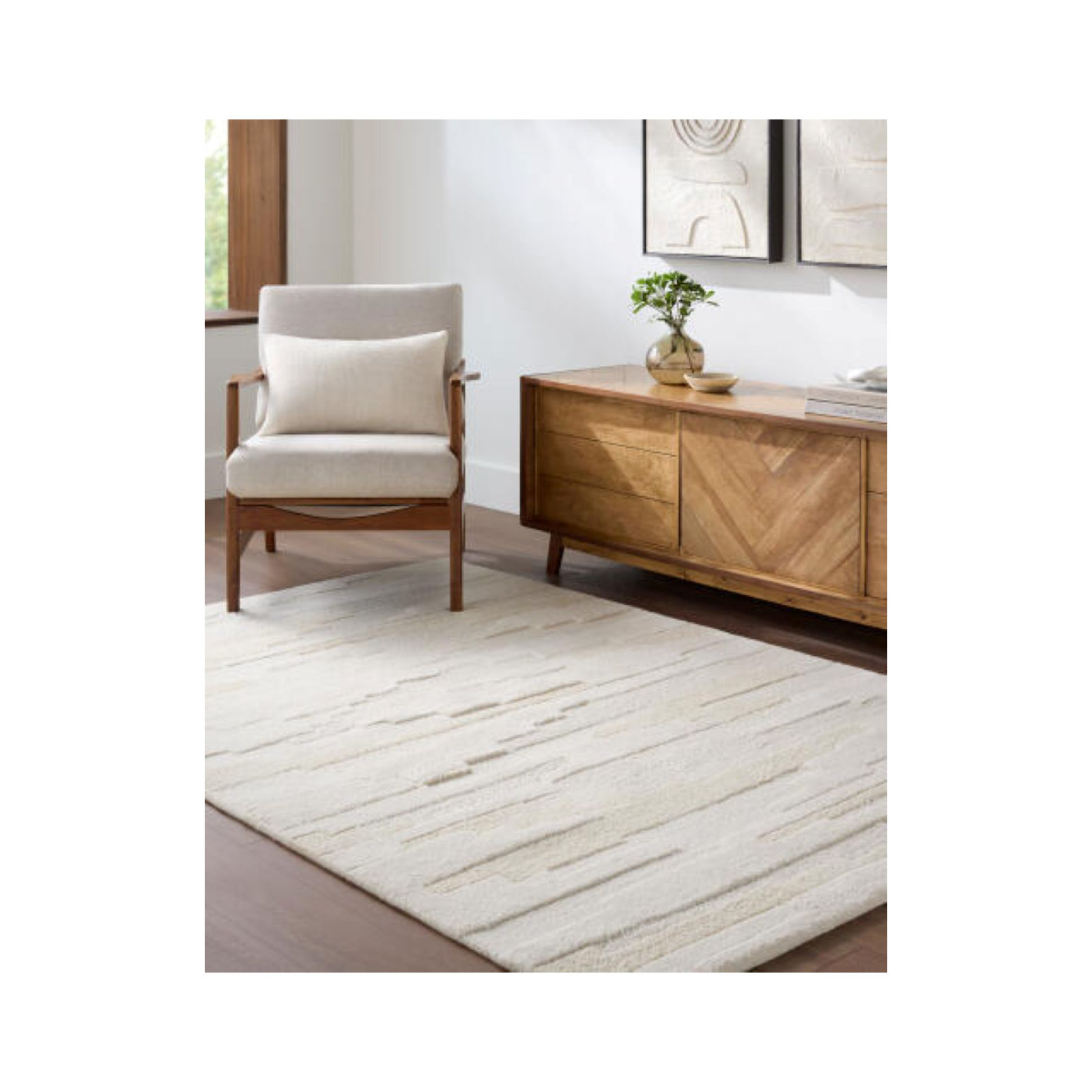 Henriksen Hand Tufted Area Rug, Rectangle 2' x 3'