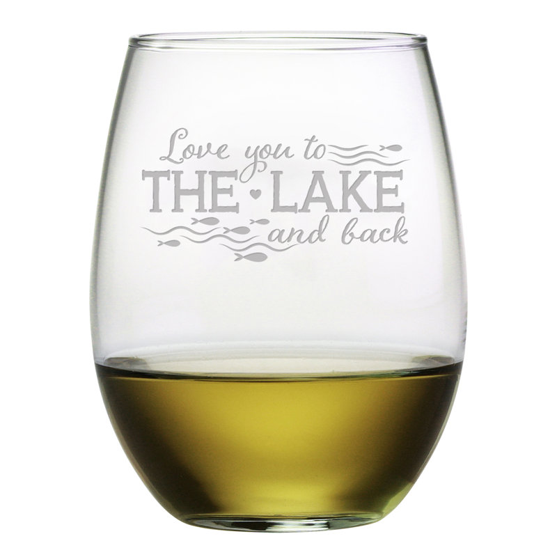 Verre à vin sans pied 21 oz. Love You to the Lake
