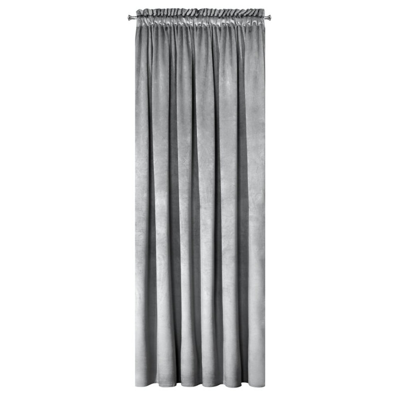 Melanie Polyester Blackout Eyelet Curtain Panel, Grey/Brown/Blue