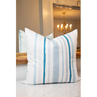Brother Stripe Square Pillow Cover & Insert