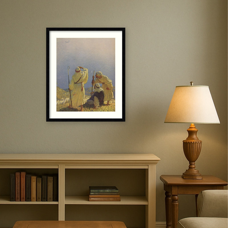 «The Star Of Bethlehem» par Newell Convers Wyeth, impression sur bois encadrée