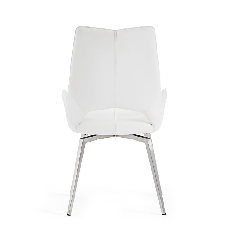 Chaise de salle à manger rembourrée (ensemble de 2), Blanc