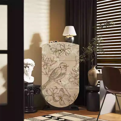 Armoire de rangement en pin avec tiroirs