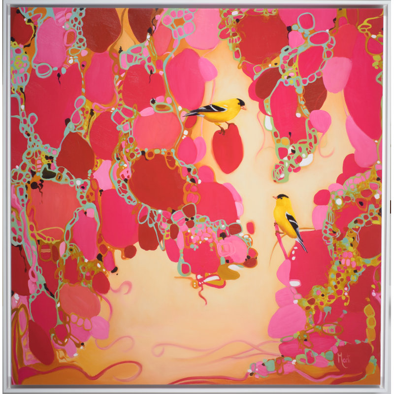The Enchanted Garden VI by Marti Leroux - Floater Frame Painting on Canvas