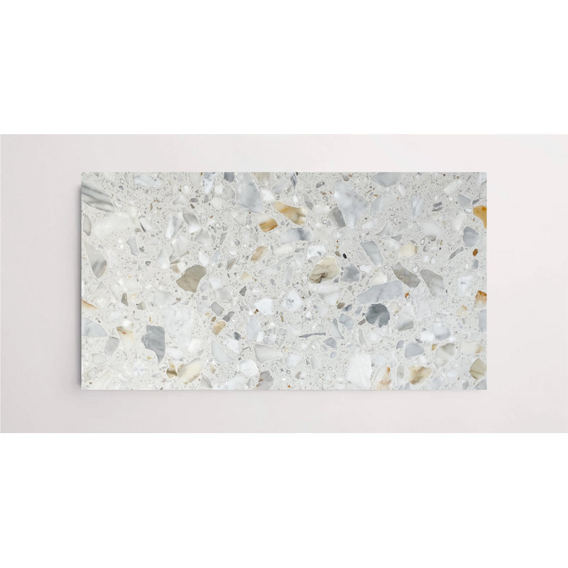 Agglo 24" x 24" Honed, New Bianco Scato