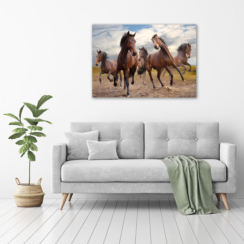 Five Horses - Wrapped Canvas Print