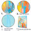Décoration murale abstraite contemporaine bleu vert rouge orange jaune mauve-97203902-97203894