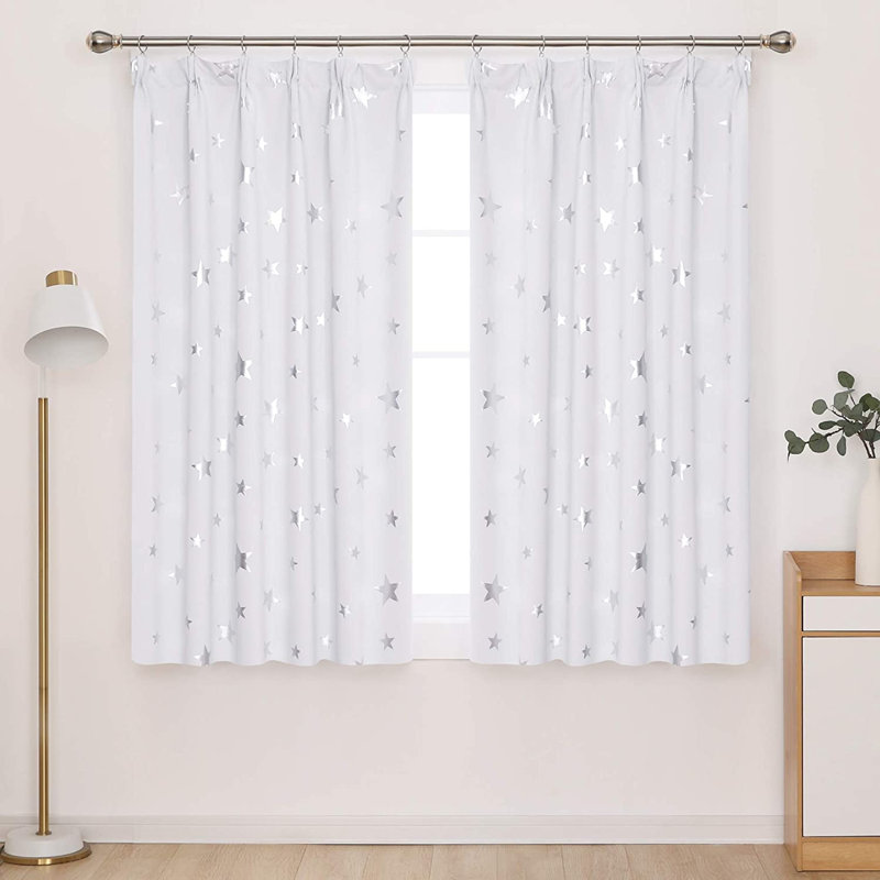 Room Darkening Curtain Pair, Blue, 117 W x 229 D cm