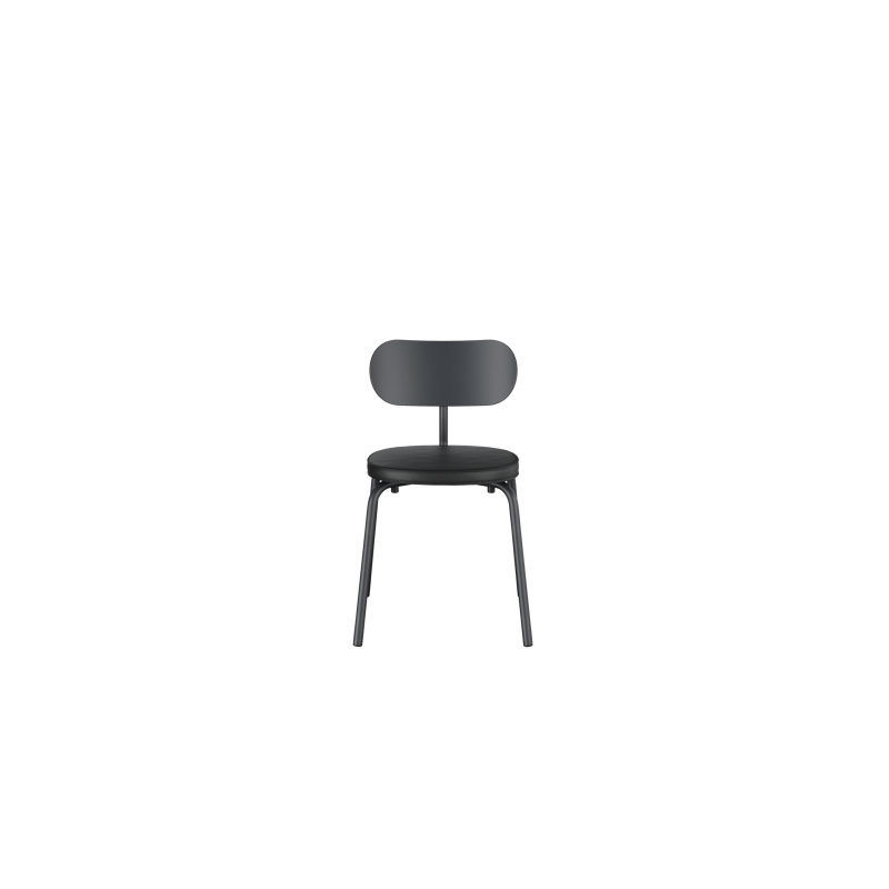 Chaise d'appoint en métal Khylia, Noir