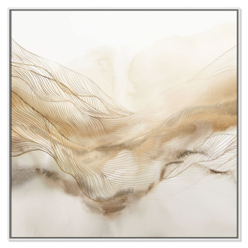 «Line Haze II» par Isabelle Z, H 46,5 po x l 46,5 po, Blanc