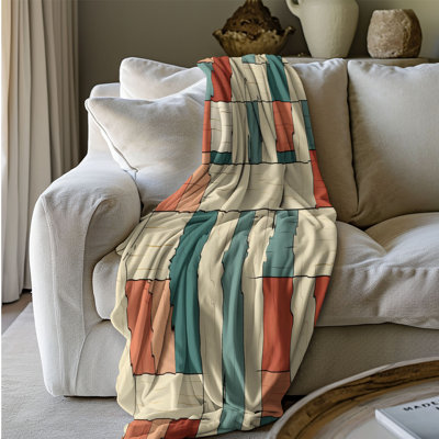 Vintage Rustic - 1 Piece Premium Sherpa Blanket