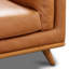 Canapé d'angle modulaire en cuir Cadiz brun clair Cadiz