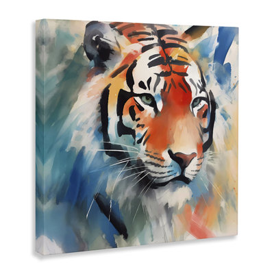 Art mural sur toile "Bold Modern tiger" par Walker Noble