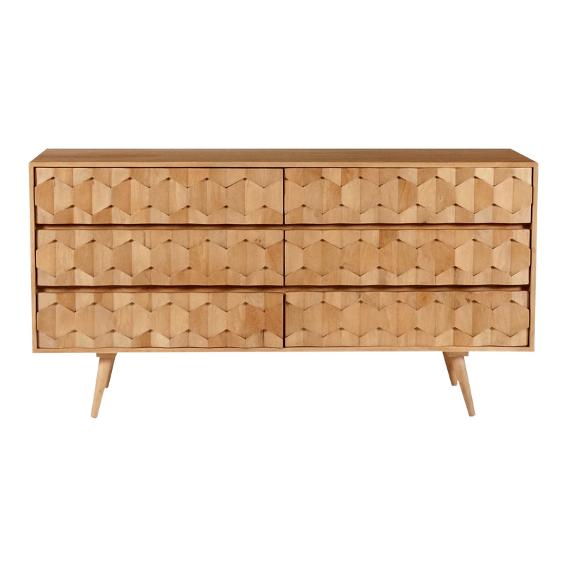 Commode double 63 tiroirs Alice, Brun