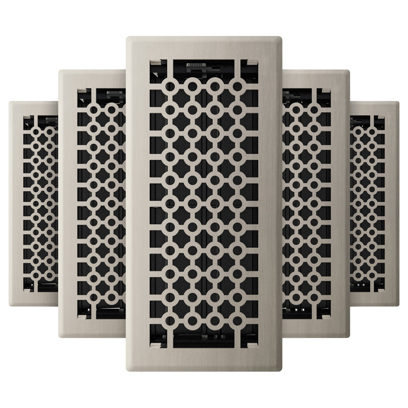 Imperial 4'' W Vent Cover, Brushed Nickel, 4" W x 10" L