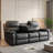 Breathable Fabric Power Reclining Sofa With Drop Down Table,Usb Button And Wireless Charger
