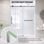 Porte de douche 48 po x 75 po avec porte coulissante simple sans cadre et porte de douche en verre trempé noir mat 1/4 po pour salle de bain-122073732