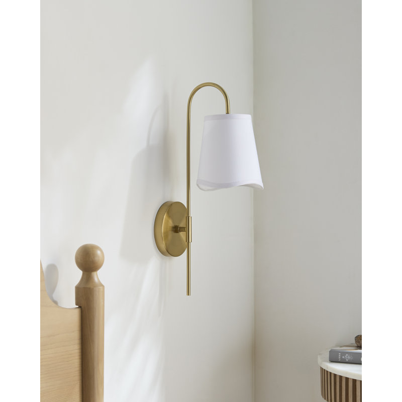 Imilian 19" H 1-Light Iron Wall Sconce, Gold