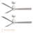 Slim 52in 3-Blade Smart Ceiling Fan 2700K-6000K CCT Tunable Range LED Light Kit with Remote Control and Brushed Nickel Hardware with Reversible Titanium or Wood Blades Works With iOS or Android App-126659215