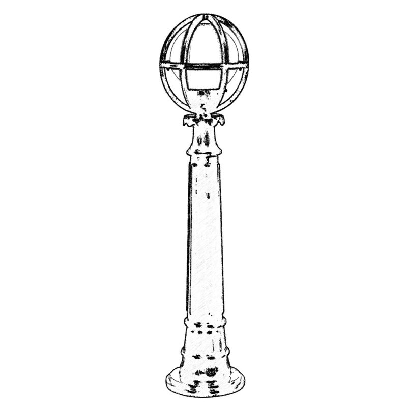 Aarjan Frosted Lamp Post (Full)