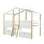 3ft wooden mid sleeper cabin bed with LED Light, 2 drawers and shelves