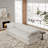 5-Piece Upholstered Modern Linen Fabric Sectional With Storage Ottoman-1262559042