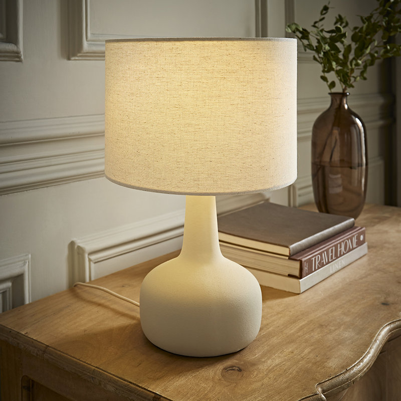 Ceramic Table Lamp, Beige