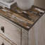 Commode à 5 tiroirs (commode), plateau en bois patiné contemporain