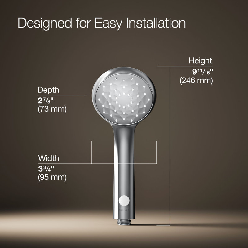 Awaken B90 with Eco-Boost Technology Full Handheld Shower Head, Polished Chrome