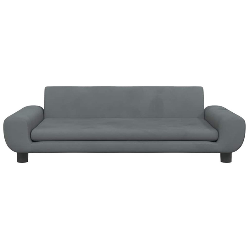 Dog Bed 13.0 " Velvet, 13" H x 39.4" W x 21.3" D, Gray