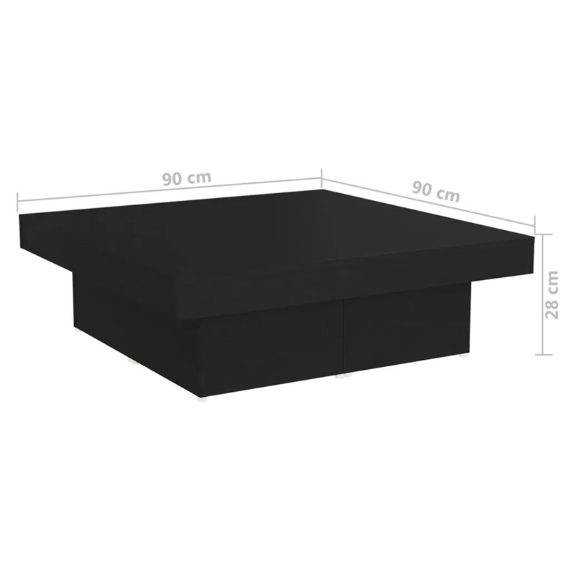 Allete Block Coffee Table, Black