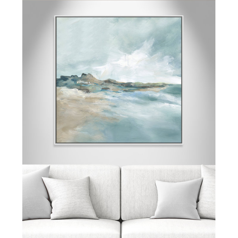 Impression Coralie Sandpoint par Carol Robinson, H 41,5 po x l 41,5 po, Blanc