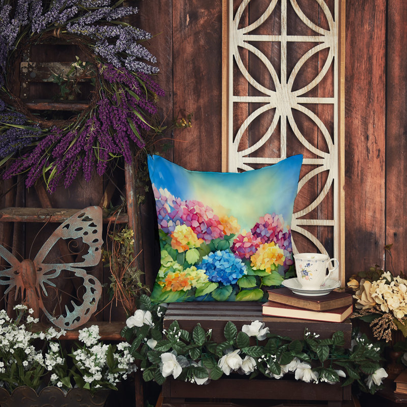  Coussin décoratif intérieur / extérieur en polyester Autre / Sans motif, Carré 14 po