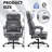 Lark Manor™ 400LBS High Back Office Chair With Adjustable Headrest, Big And Tall Office Chair With Foot Rest, Reclining Executive Office Desk Chair For Heavy People-2081450929