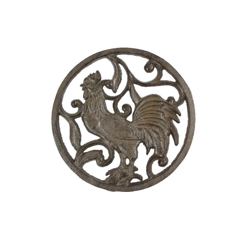 Coq en fonte, Marron foncé