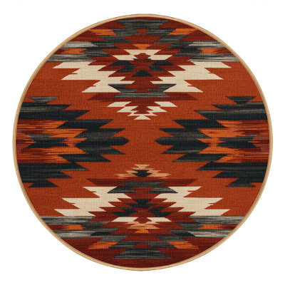 Washable Red Rock Canyon Southwestern Area Rug