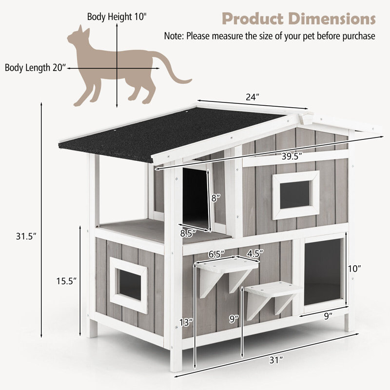 Maison d'extérieur pour chat Darnecia