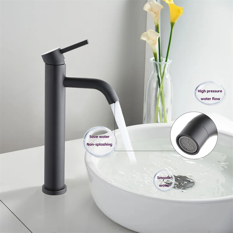 Vessel Sink Faucet Single-handle Bathroom Faucet, Matte Black