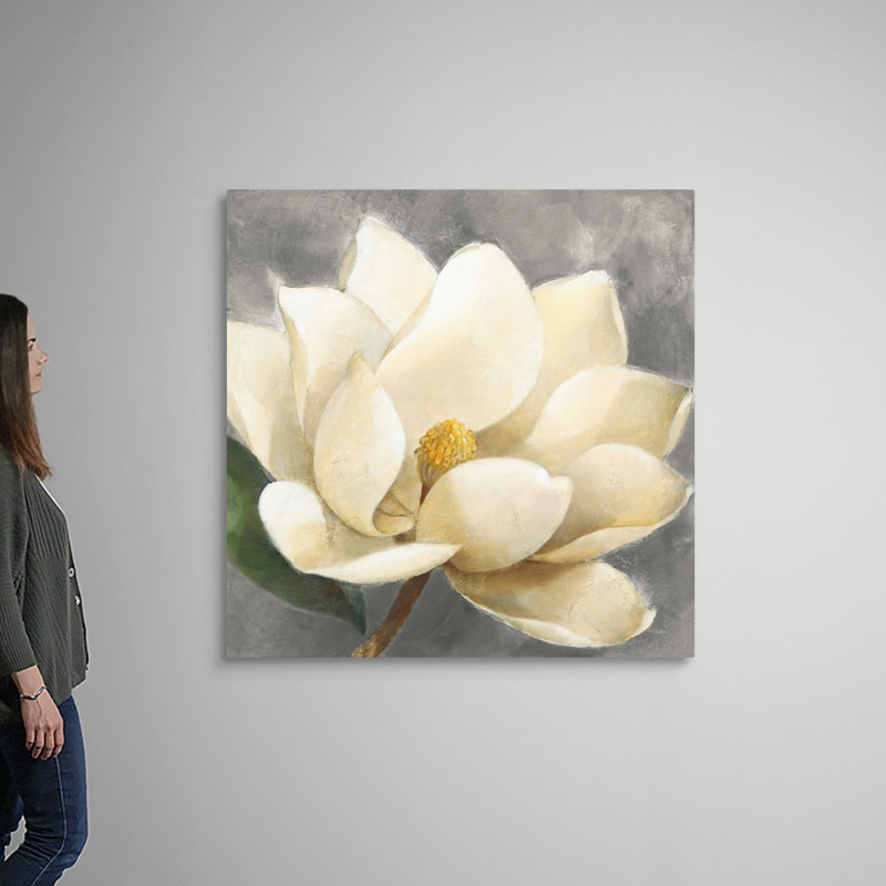 Art mural sur toile Magnolia Blossom, H 48 po x l 48 po x P 1,25 po, Toile tendue