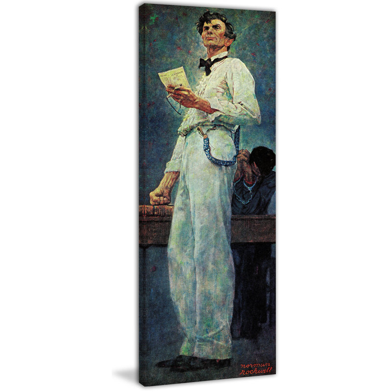 Lincoln For The Defense by Norman Rockwell - Wrapped Canvas Print, 114 cm H x 38 cm W