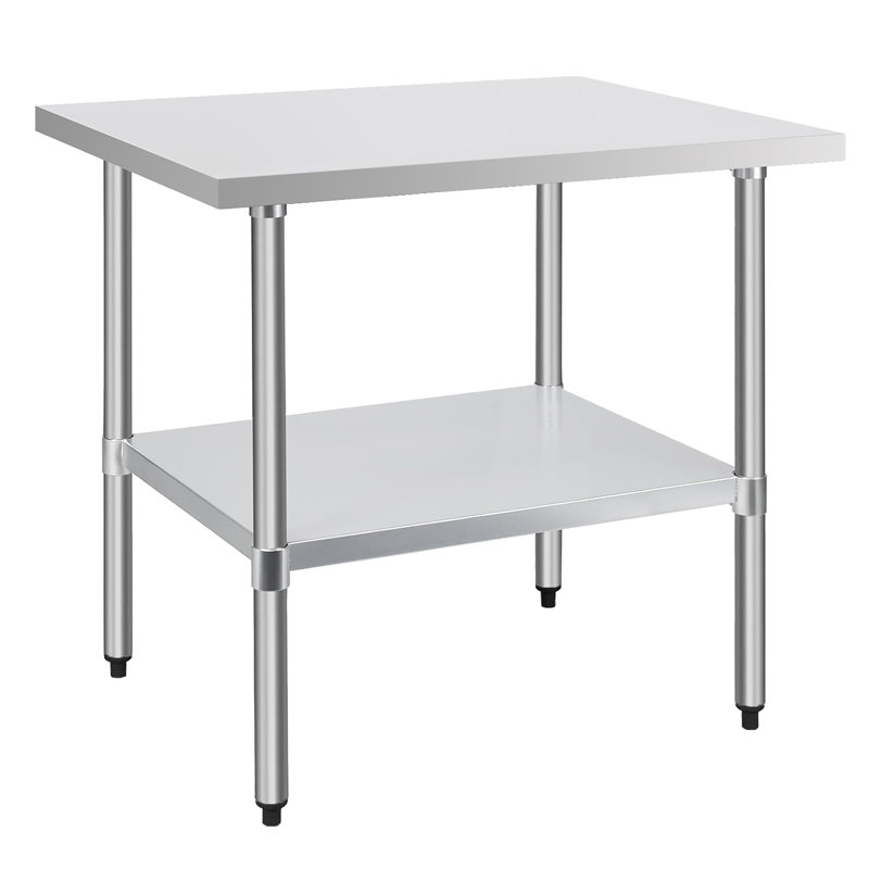 Table de travail commerciale en acier inoxydable, H 35,4 po x L 36 po x l 30 po