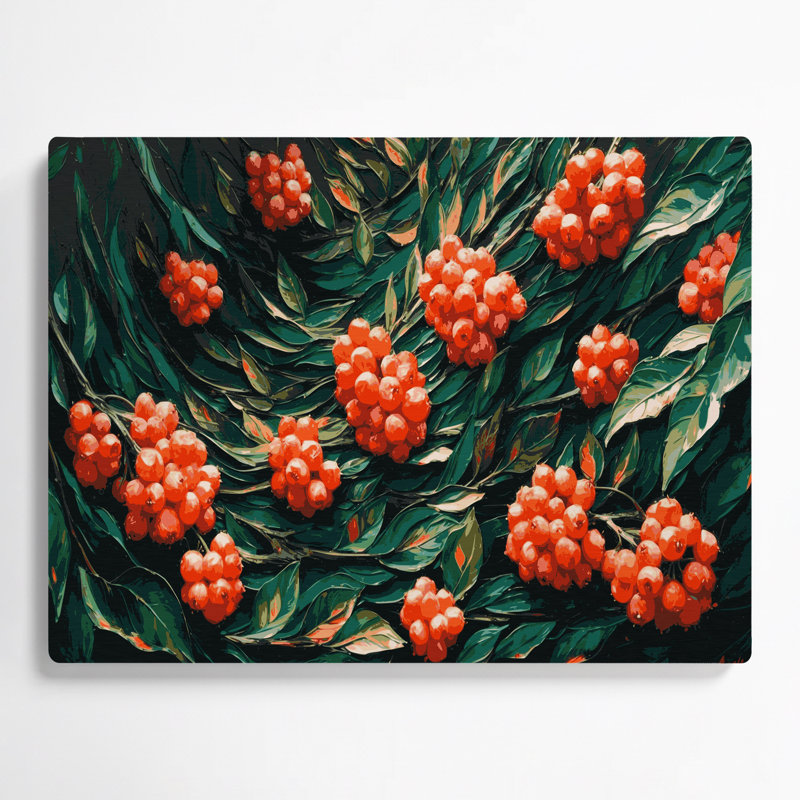 Art mural en métal «Fruit Buffalo Berry», H 12 po x l 18 po