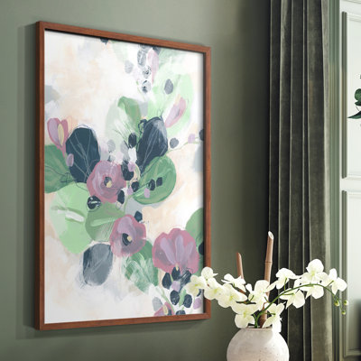 Tropical Branch Fresco I Framed Print - Solid Wood